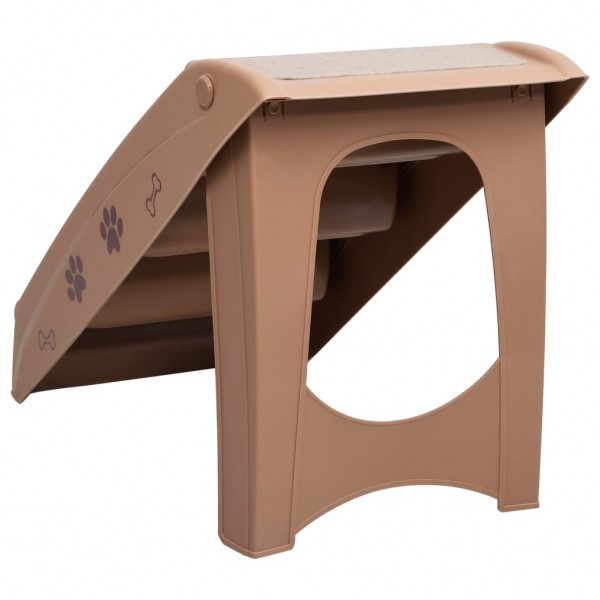 Escalera plegable para perros marrón 62x40x49.5 cm M 5