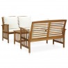 3 pcs conjunto lounge de jardim c/ almofadões acácia maciça 1