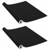 Láminas autoadhesivas muebles 2 uds PVC madera oscura 500x90 cm 2