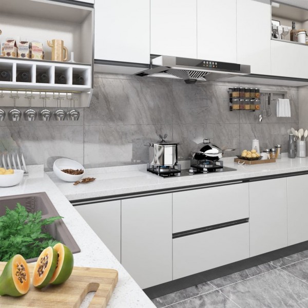 Láminas autoadhesivas muebles 2 uds PVC blanco 500x90 cm D