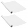 Láminas autoadhesivas muebles 2 uds PVC blanco 500x90 cm 2