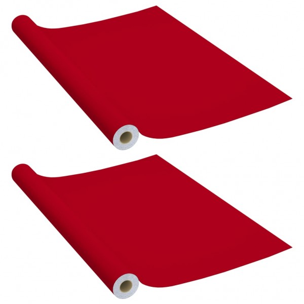 Autocolante para móveis 2 pcs 500x90 cm PVC vermelho M 2