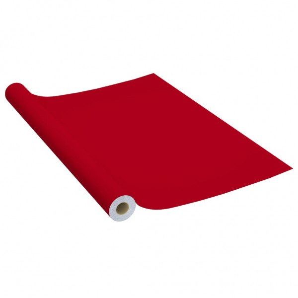 Láminas autoadhesivas muebles 2 uds PVC rojo 500x90 cm M 3