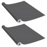 Autocolante para móveis 2 pcs 500x90 cm PVC cinzento 2