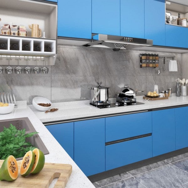 Láminas autoadhesivas muebles 2 uds PVC azul celeste 500x90 cm D