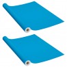 Autocolante para móveis 2 pcs 500x90 cm PVC azul-ciano 2