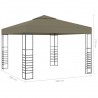 Tenda de jardim 3x3m 180 g/m² cinzento-acastanhado 5