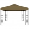 Gazebo 3x4 m 180 g/m² cinza-acastanhado 3