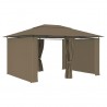 Tenda de jardim com cortinas 4x3m 180 g/m² cinzento-acastanhado 5