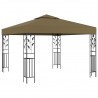Gazebo 3x3 m 180 g/m² cinza-acastanhado 1