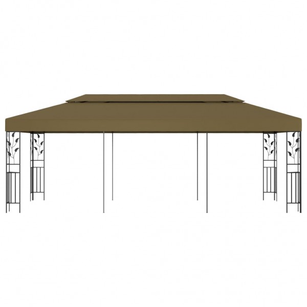 Gazebo 6x3 m 180 g/m² cinzento-acastanhado M 2