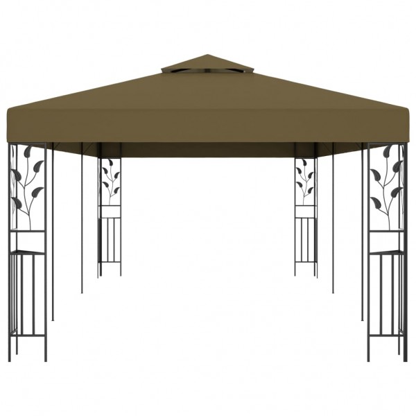 Gazebo 6x3 m 180 g/m² cinzento-acastanhado M 3