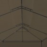Gazebo c/ cortinas 600x298x270 cm 180 g/m² cinzento-acastanhado 2