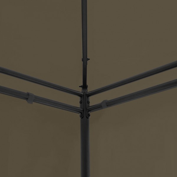 Gazebo c/ cortinas 600x298x270 cm 180 g/m² cinzento-acastanhado M 3
