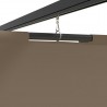 Cenador con cortinas acero gris taupe 3x3 m 5