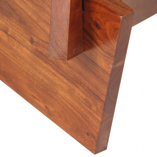 Mesa de centro de madera maciza de acacia 66 cm M 4