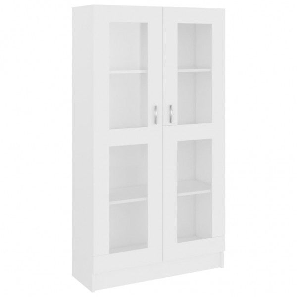 Vitrina de madera contrachapada blanco 82.5x30.5x150 cm D