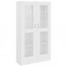 Vitrina de madera contrachapada blanco 82.5x30.5x150 cm 1