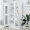 Vitrina de madera contrachapada blanco 82.5x30.5x150 cm 5