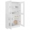 Vitrina de madera contrachapada blanco 82.5x30.5x150 cm 2