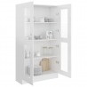 Vitrina de madera contrachapada blanco brillo 82.5x30.5x150 cm 4