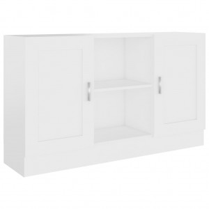 Aparador de madera contrachapada blanco 120x30.5x70 cm H
