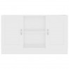 Aparador de madera contrachapada blanco 120x30.5x70 cm 5