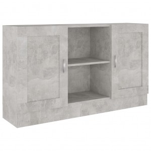 Aparador de madera contrachapada gris hormigón 120x30.5x70 cm H