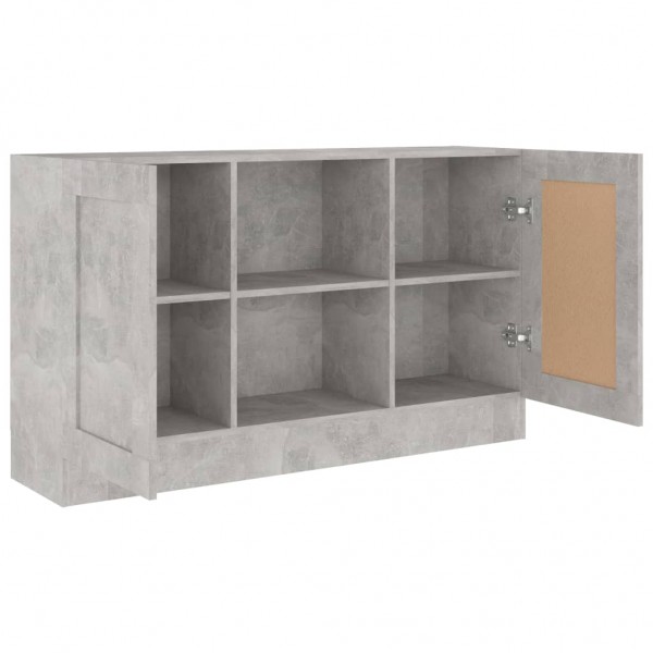 Aparador de madera contrachapada gris hormigón 120x30.5x70 cm M 5