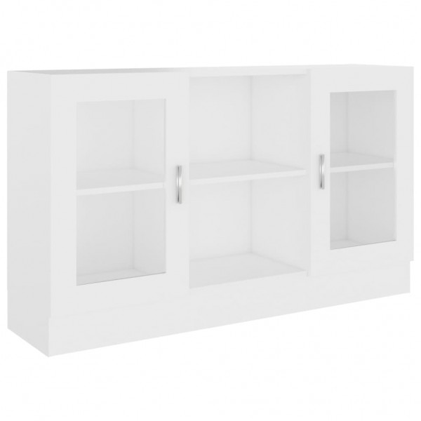 Vitrina de aglomerado blanco 120x30.5x70 cm M 2
