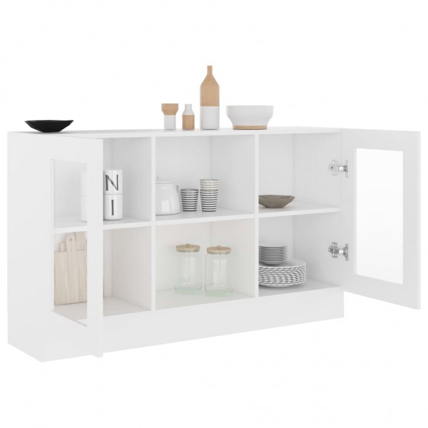 Vitrina de aglomerado blanco 120x30.5x70 cm M 4
