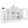 Vitrina de aglomerado blanco 120x30.5x70 cm 4