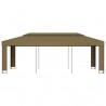 Cenador con doble techo gris taupe 3x6 m 180 g/m² 2