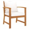 Muebles de jardín 5 piezas cojines madera maciza de acacia 3