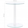 Mesa de centro 40 cm vidro temperado transparente 5