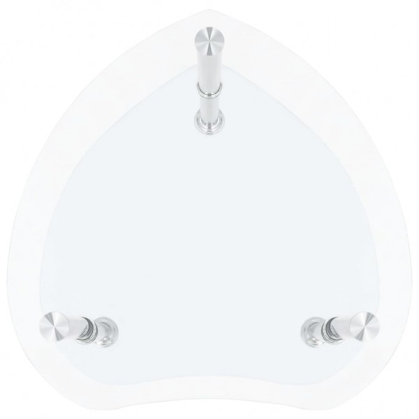 Mesa auxiliar de ordenador vidrio transparente 38x38x50 cm M 5