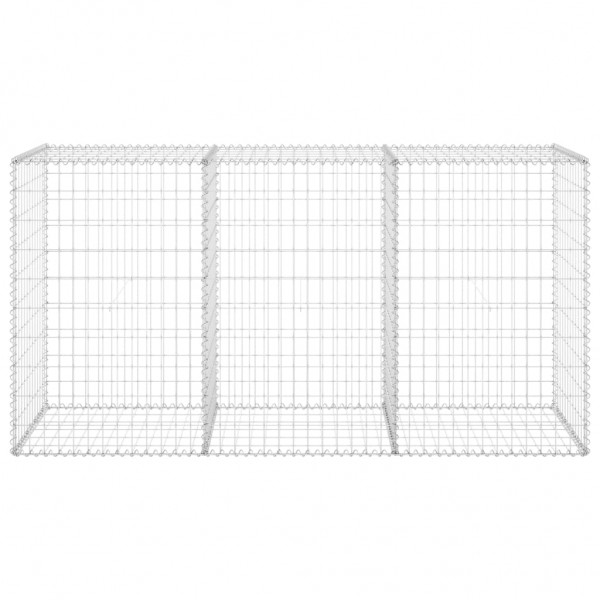 Muro gabião com tampas aço galvanizado 200x60x100 cm M 3