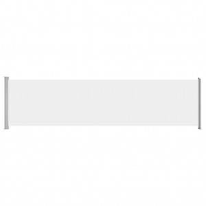 Toldo lateral retrátil para pátio 600x160 cm cor creme H