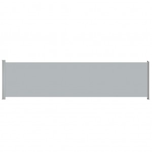 Toldo lateral retráctil para patio gris 600x160 cm H