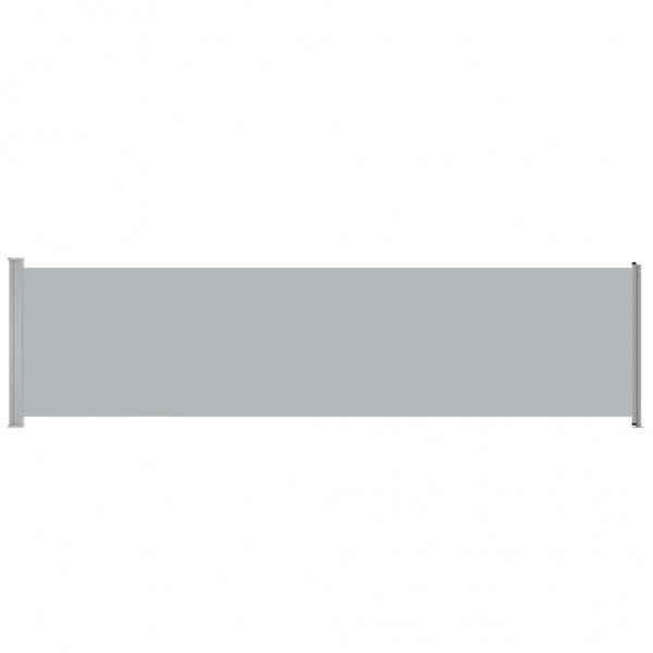 Toldo lateral retrátil para pátio 600x160 cm cor cinzento M 2