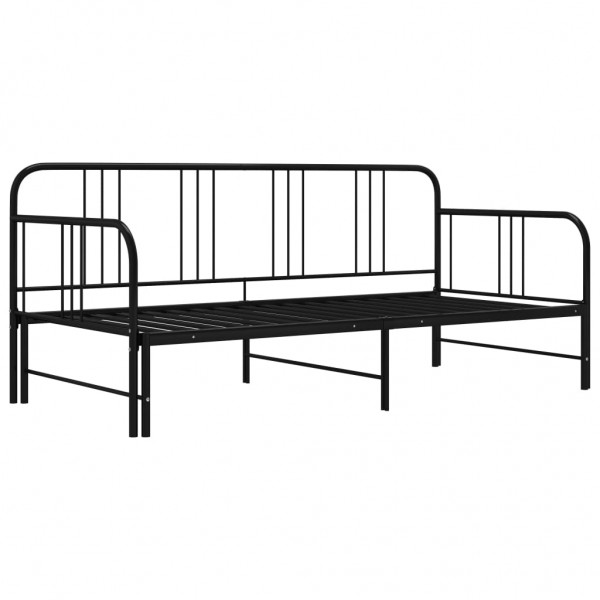 Estrutura sofá-cama de puxar 90x200 cm metal preto M 4