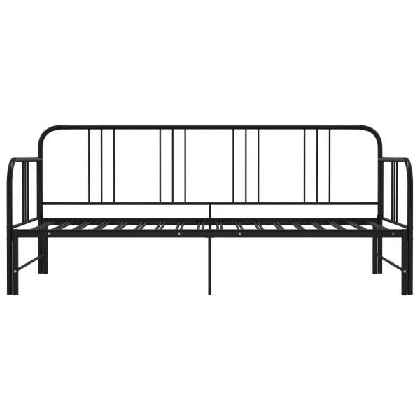 Estrutura sofá-cama de puxar 90x200 cm metal preto M 5