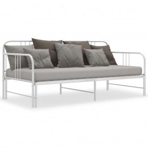Estrutura sofá-cama de puxar 90x200 cm metal branco H