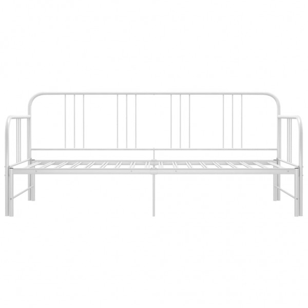 Estructura de sofá cama extraíble de metal blanco 90x200 cm M 5