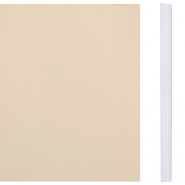 Panel de valla de PVC crema 35x0.19 m M 4