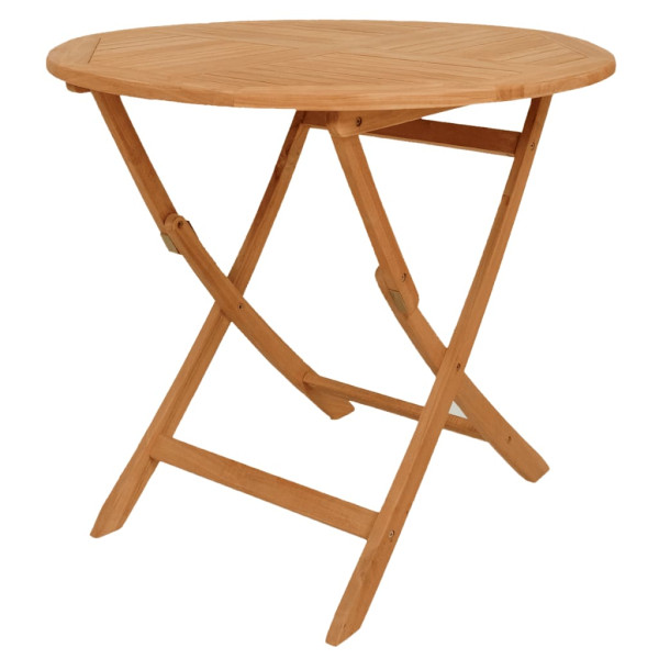 Juego de comedor para jardín 5 piezas madera maciza teca M 2