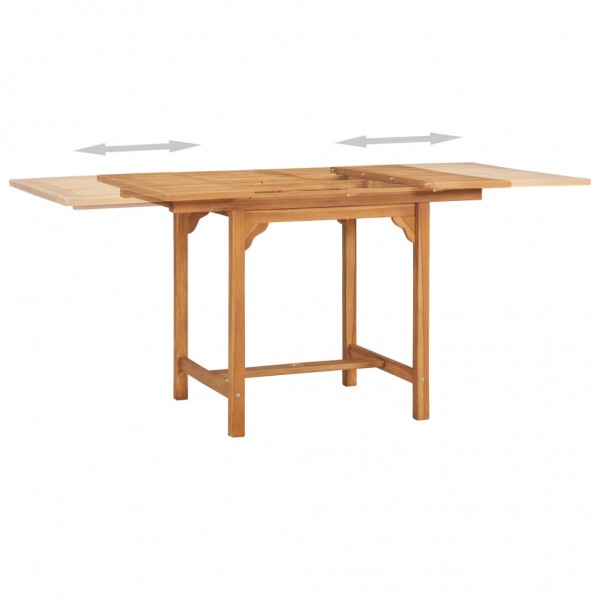 Juego de comedor para jardín 5 piezas madera maciza teca M 3