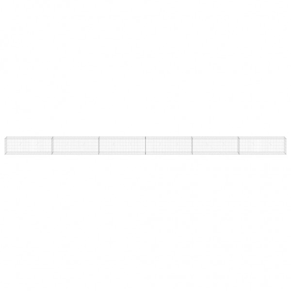 Muro de gaviones con cubiertas acero galvanizado 900x30x50 cm M 3