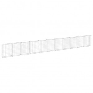 Muro de gaviones con cubiertas acero galvanizado 900x30x100 cm H