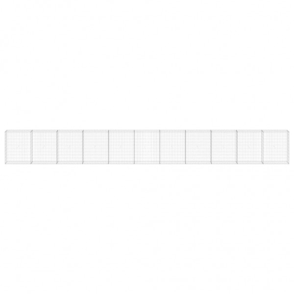 Muro de gaviones con cubiertas acero galvanizado 900x30x100 cm M 3